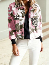 Load image into Gallery viewer, 2025 Fall Camo Patchwork Double Flap Pocket Collared Jacket