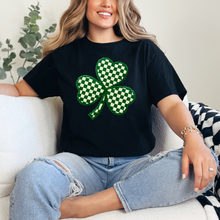 Load image into Gallery viewer, Checkered Shamrock Graphic Tee