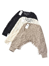 Load image into Gallery viewer, Crosa - Vintage Hollow Knit Batwing Sweater