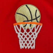 Load image into Gallery viewer, Basketball sequin embroidered overfit long sleeve sweatshirt