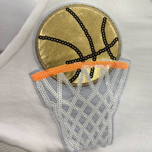 Load image into Gallery viewer, Basketball sequin embroidered overfit long sleeve sweatshirt