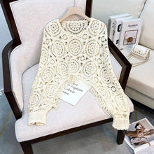 Load image into Gallery viewer, Crosa - Vintage Hollow Knit Batwing Sweater