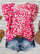 Load image into Gallery viewer, Western Vintage Summer Ruffled Sleeve Floral Print Top