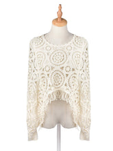 Load image into Gallery viewer, Crosa - Vintage Hollow Knit Batwing Sweater