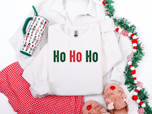 Load image into Gallery viewer, Ho Ho Ho Green & Red Graphic Tee and Sweatshirt