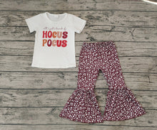 Load image into Gallery viewer, Baby Girls Witches Tee Shirts Top Flowers Bell Pants Clothes