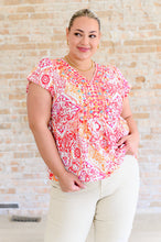 Load image into Gallery viewer, A Matter of Time Flutter Sleeve Top in Multi