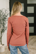 Load image into Gallery viewer, All That I Know Split Neck Top in Marsala