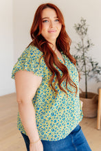 Load image into Gallery viewer, Anywhere We Go Flutter Sleeve Top in Blue Combo