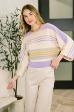 Load image into Gallery viewer, Barely Justified Striped Dolman Sleeve Top
