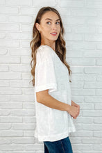 Load image into Gallery viewer, Basic Instinct Drop Shoulder V-Neck Tee in Ivory