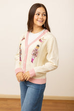 Load image into Gallery viewer, Beige and Pink Nutcracker Sweater