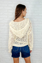 Load image into Gallery viewer, Bohemian Breeze Hooded Layering Top in Natural