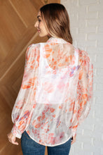 Load image into Gallery viewer, Call Me Back Sheer Floral Button Up Blouse