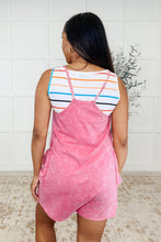 Load image into Gallery viewer, Carefree Cutie Slouchy Pocket Romper in Pink