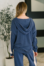 Load image into Gallery viewer, Certified Chiller Contrast Stripe Hoodie in Navy