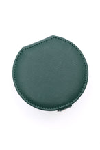 Load image into Gallery viewer, Circular Travel Jewelry Case in Green