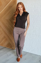 Load image into Gallery viewer, Classic Surplice Front Top in Chocolate