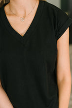 Load image into Gallery viewer, Classic Timeless V-Neck Tee in Black