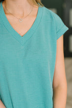 Load image into Gallery viewer, Classic Timeless V-Neck Tee in Teal