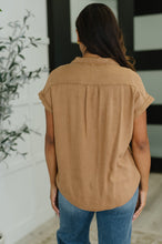 Load image into Gallery viewer, Cloud Nine to Five Button Down Blouse in Deep Camel