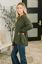 Load image into Gallery viewer, Come Together Henley Casual Top in Dark Olive