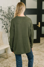 Load image into Gallery viewer, Come Together Henley Casual Top in Dark Olive
