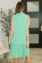Load image into Gallery viewer, Coral Sands Collared Tank Dress in Aqua Mint