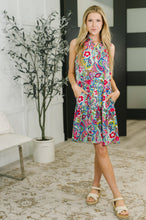 Load image into Gallery viewer, Coral Sands Collared Tank Dress in Light Floral Paisley