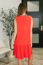 Load image into Gallery viewer, Coral Sands Collared Tank Dress in Tomato Red