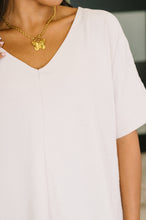 Load image into Gallery viewer, Counter Part Crinkle Woven V-Neck Top in Sand Beige