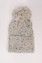 Load image into Gallery viewer, Cover Your Ears Pom Pom Beanie in Grey