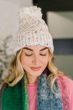 Load image into Gallery viewer, Cover Your Ears Pom Pom Beanie in Ivory