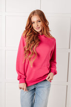 Load image into Gallery viewer, Crosswalk Textured Hoodie in Rose
