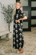Load image into Gallery viewer, Dark Darlin' Puff Sleeve Maxi Dress