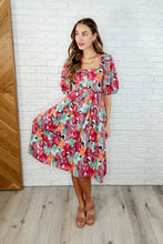 Load image into Gallery viewer, Dewdrop Blooms Puff Sleeve Floral Dress