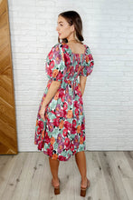 Load image into Gallery viewer, Dewdrop Blooms Puff Sleeve Floral Dress
