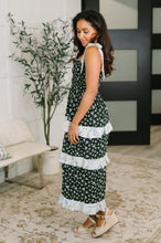 Load image into Gallery viewer, Elegant Edge Tiered Maxi Dress in Navy