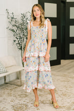 Load image into Gallery viewer, Elegant Edge Tiered Maxi Dress in Sage