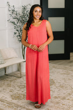 Load image into Gallery viewer, Everything She Wants Sleeveless Maxi Dress in Coral