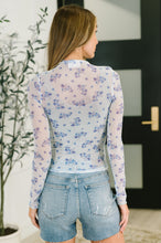 Load image into Gallery viewer, Flirty by Nature Mesh Layering Top in Light Blue
