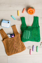 Load image into Gallery viewer, Girls Day Open Weave Bag in Tan