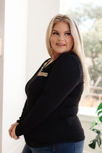 Load image into Gallery viewer, Glitter Lining Long Sleeve V-Neck Top