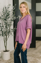 Load image into Gallery viewer, Growing Restless V-Neck Tee in Light Plum