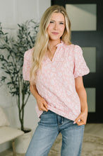 Load image into Gallery viewer, Growing Together Notch Neck Puff Sleeve Top