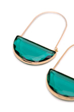 Load image into Gallery viewer, Half Circle Crystal Earrings