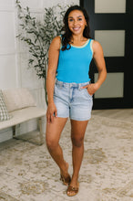 Load image into Gallery viewer, Handled It Contrast Trim Tank in Blue