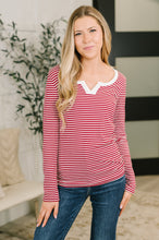 Load image into Gallery viewer, Here, There, Everywhere Split Neck Top in Burgundy