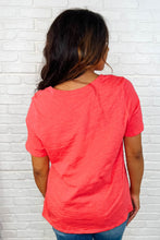 Load image into Gallery viewer, I Don't Have to Choose V-Neck Tee in Hot Coral