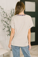 Load image into Gallery viewer, I Think I'm in Love Round Neck Loose Tee in Khaki Leopard